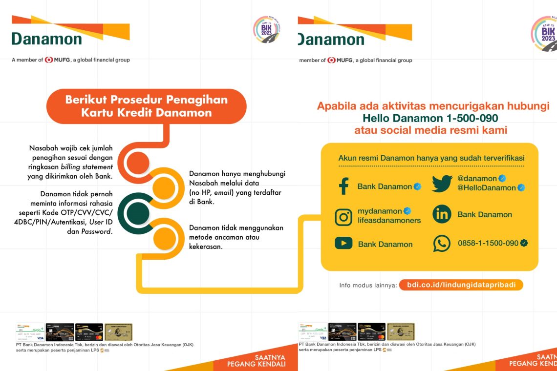 Bank Danamon Imbau Nasabah Waspadai Penagihan Kartu Kredit
