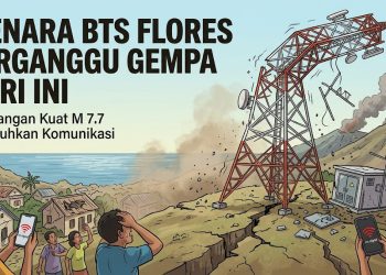Gempa M 7,7 Guncang NTT, 200 BTS Terdampak dan Sinyal Tiga Operator Terganggu