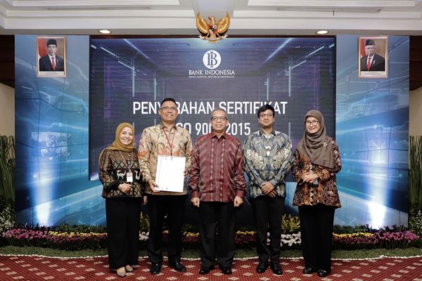 BI Raih Sertifikat Sistem Manajemen Mutu dalam Penyelesaian Transaksi Tresuri & Non Tresuri