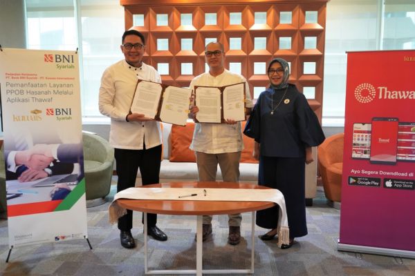 BNI Syariah Gandeng Kuwais Terkait Layanan PPOB Hasanah Melalui Aplikasi Thawaf