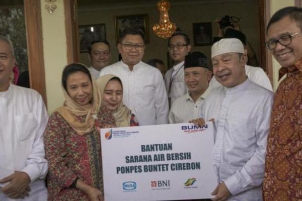 3 BUMN Sinergi Bangun Sarana Air Bersih di Ponpes Buntet