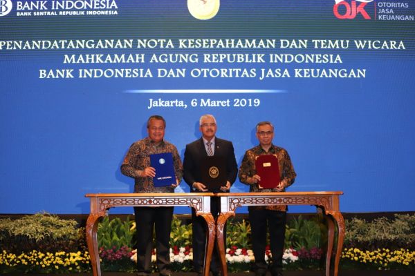 BI-OJK-MA Jalin Kerjasama Peningkatan Wawasan Hakim