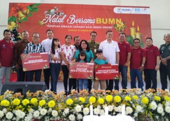WIKA, Pelindo II, Nindya, Damri dan BKI Rayakan Natal Bersama 500 Anak Panti Asuhan Kristiani di Sulawesi Utara