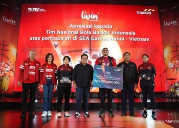 Bank Mandiri Apresiasi Timnas Basket, Berikan Dana Pembianaan Rp 5 Miliar