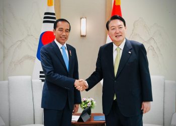 Presiden Jokowi Bertemu Presiden Yoon Suk-yeol di Kantor Kepresidenan Yongsan