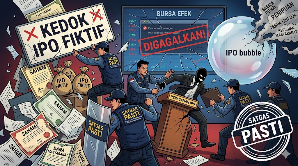 Kedok IPO Fiktif & Jasa Pelunasan Pinjol Dibongkar, Satgas PASTI Sikat Dua Entitas Ini