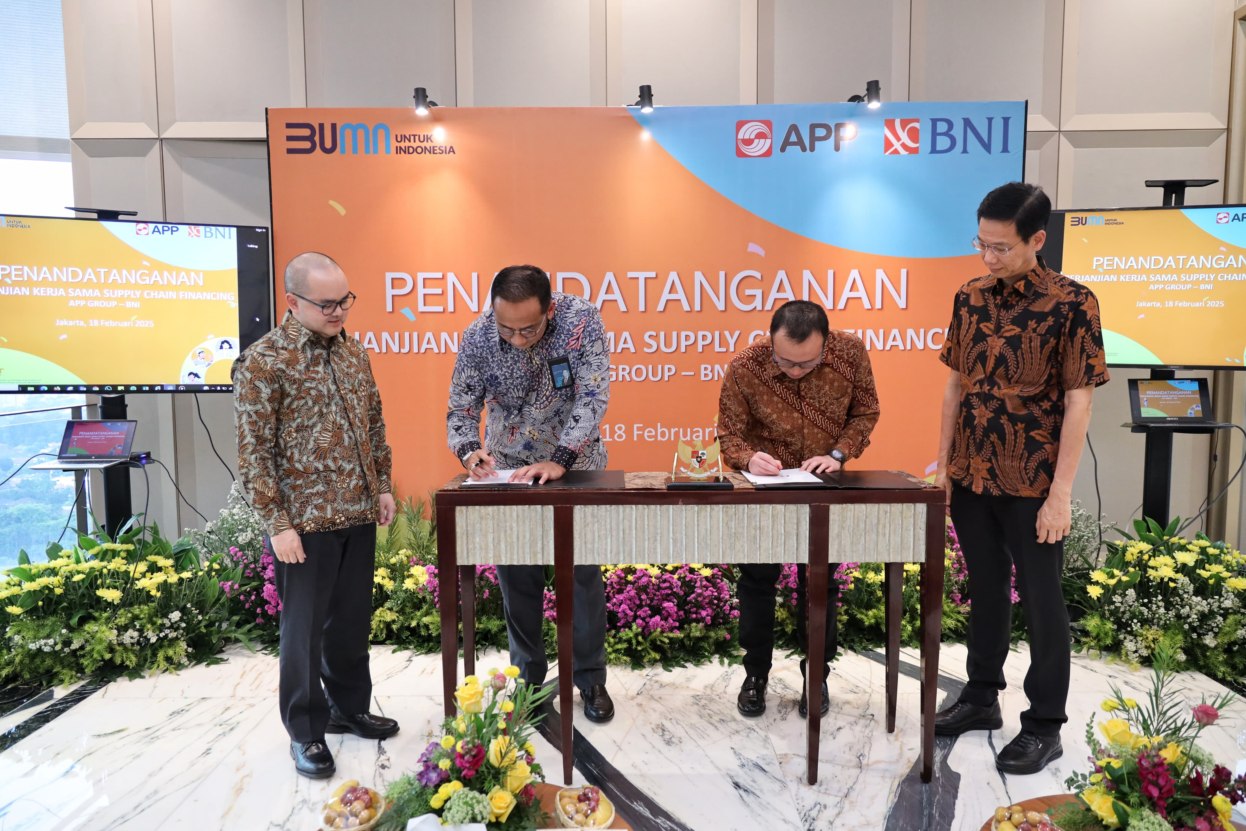 BNI Salurkan Pembiayaan Supply Chain untuk Mitra APP Group