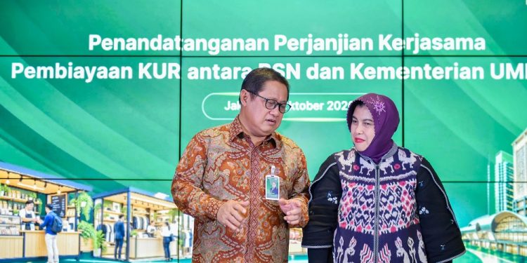 Teken PKS dengan Kementerian UMKM: Bank BSN Siap Salurkan Pembiayaan KUR