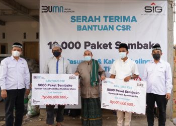 Sambut Idulfitri 1442 H, SIG Salurkan 12.100 Paket Sembako