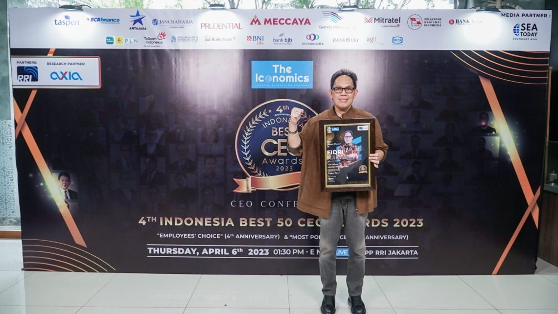 Pimpin Bank DKI Tumbuh Pesat, Fidri Arnaldy Raih Indonesia Best 50 CEO Awards 2023