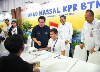 Erick Tohir : Akad KPR BTN Secara Masal 10.000 Ribu Unit Jadi Solusi Hunian Rakyat