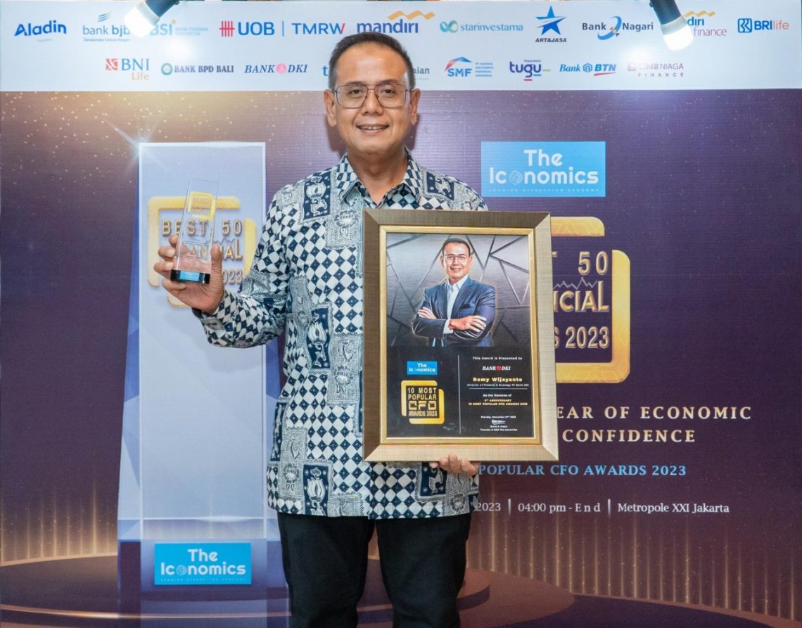 Kinerja Bank DKI Tumbuh Konsisten, Romy Wijayanto Masuk Kategori ’10 Most Popular CFO 2023′