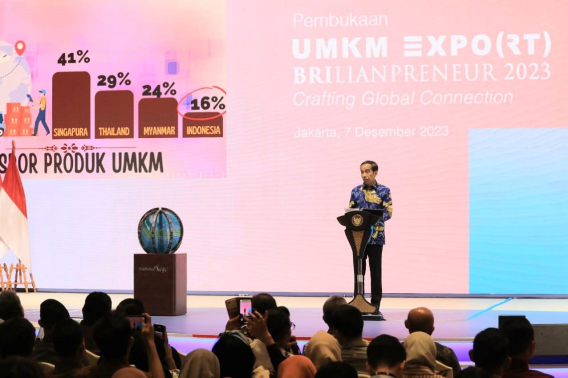 UMKM EXPO(RT) BRILIANPRENEUR 2023: Presiden Joko Widodo Beri Apresiasi BRI Majukan UMKM