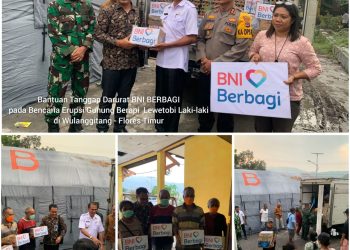 BNI Berbagi, Salurkan Bantuan Tanggap Darurat Erupsi Gunung Berapi Lewetobi Flores