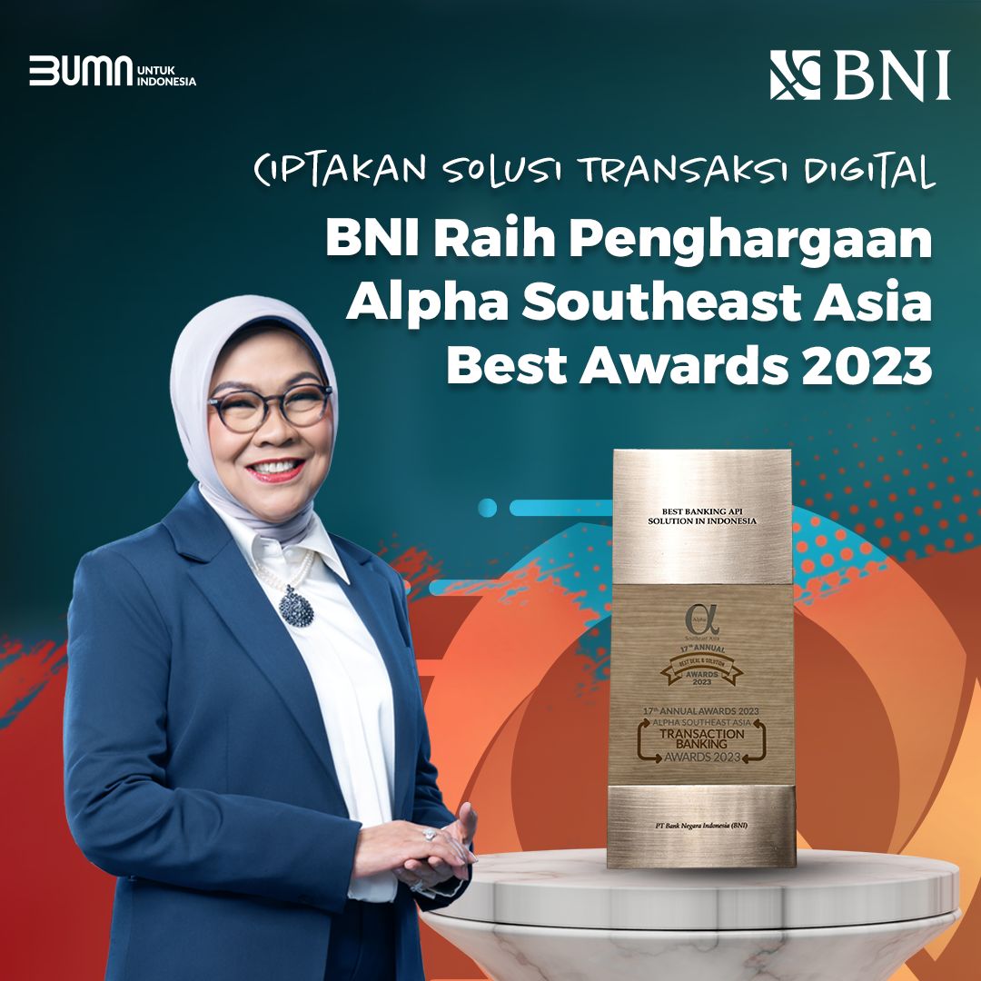 BNI Raih Penghargaan Best Banking API Solution in Indonesia