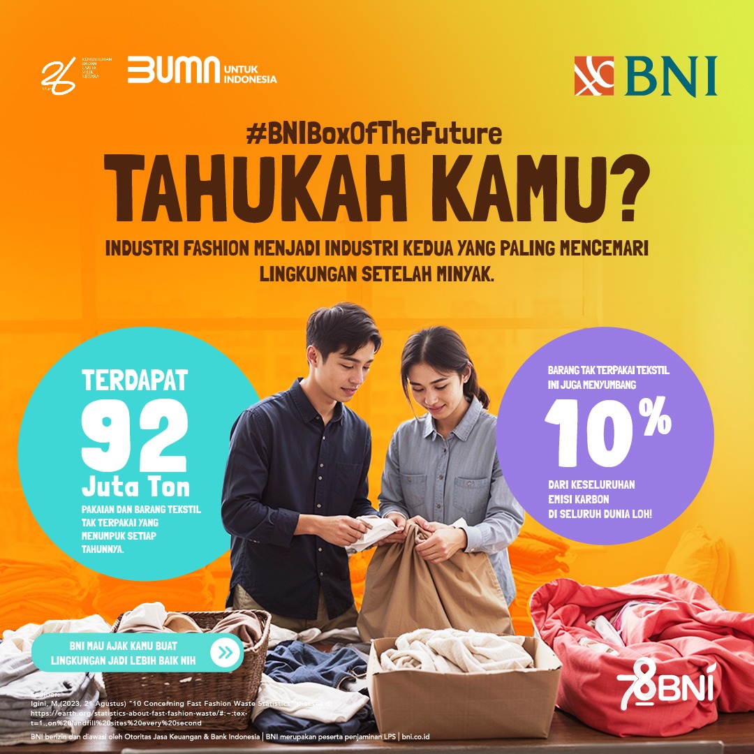 HUT ke-78, BNI Kembali Gelar Program Empathy Drop Box