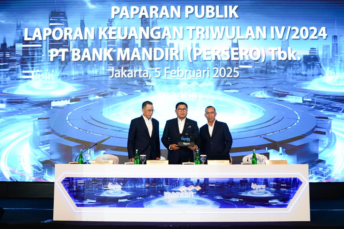 Kredit Bank Mandiri di 2024 Capai Rp 1.670,55 Triliun, Naik 19,5%