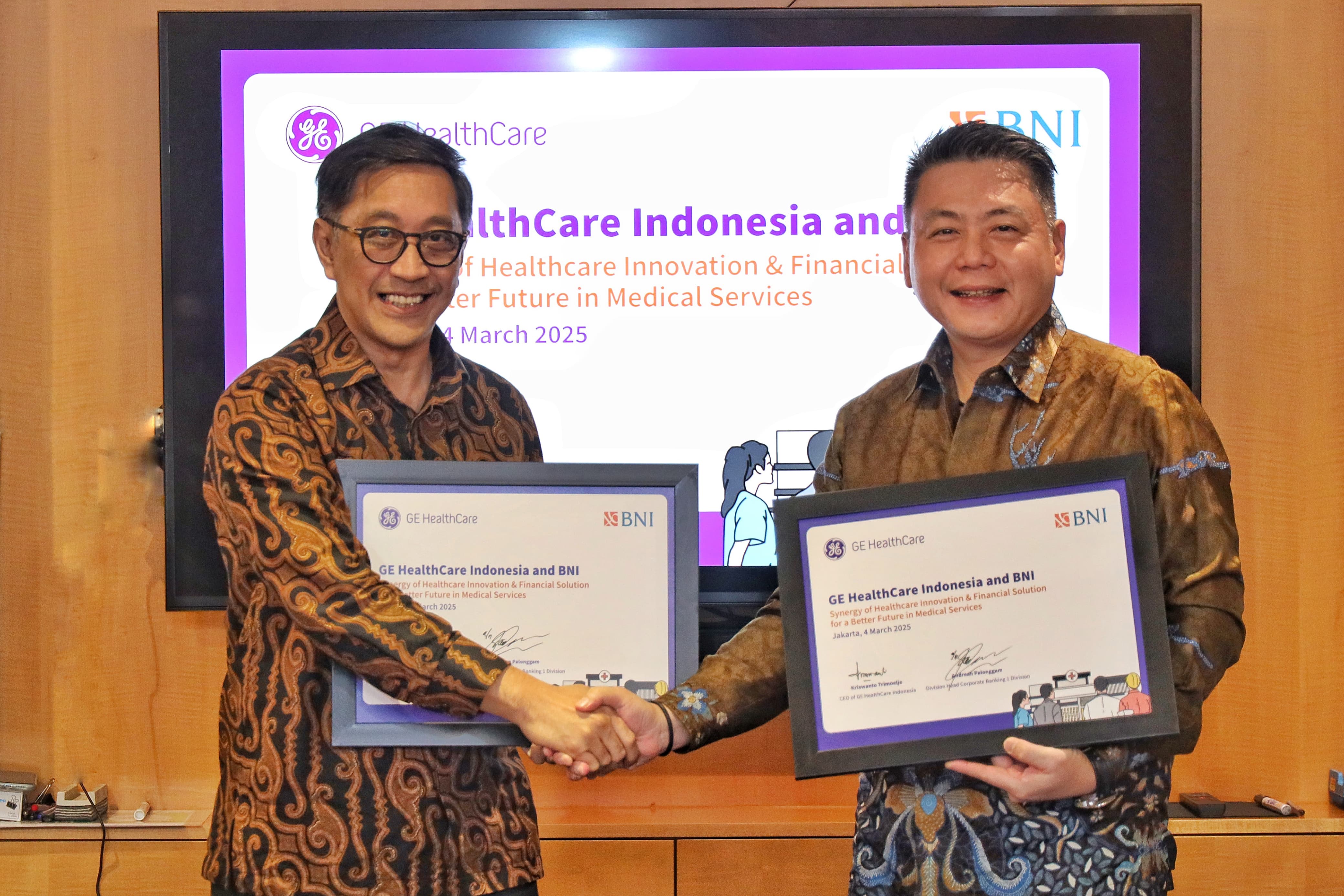 BNI dan GE Healthcare Tandatangani Kerja Sama Solusi Finansial