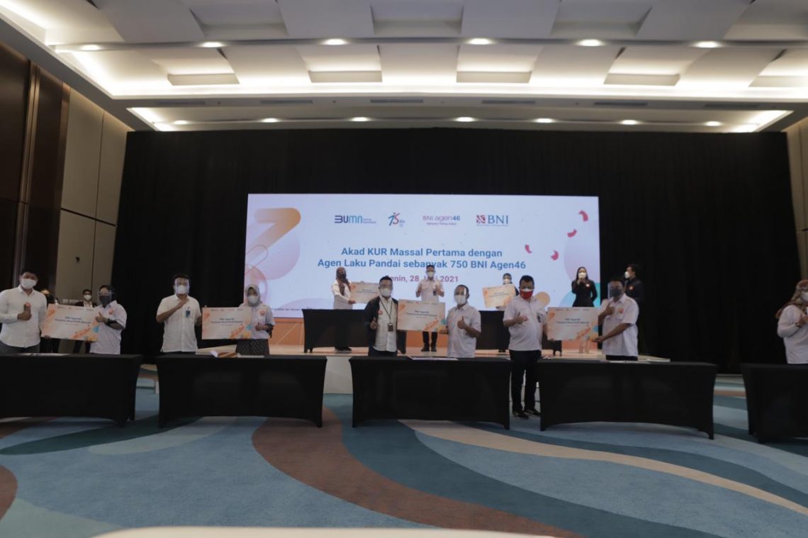 Akad Massal Virtual 750 BNI Agen46 Penerima KUR BNI Raih Rekor MURI