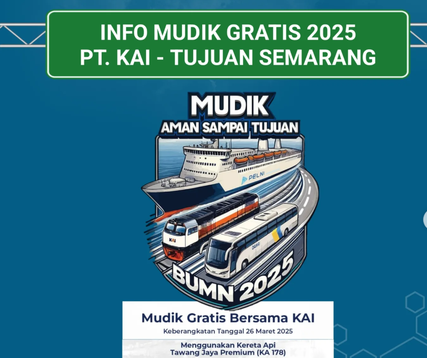 Mudik Gratis 2025 KAI: Ini Cara Daftar untuk Rute Stasiun Pasarsenen – Semarang Tawang