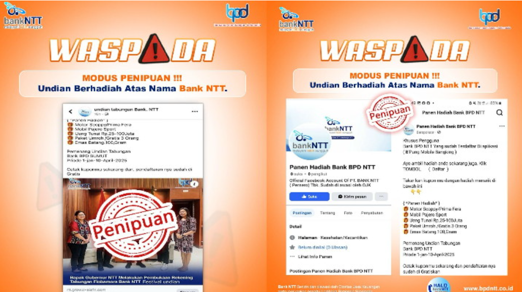 Bank NTT Ingatkan Masyarakat Waspadai Penipuan Berkedok Undian Berhadiah di Media Sosial