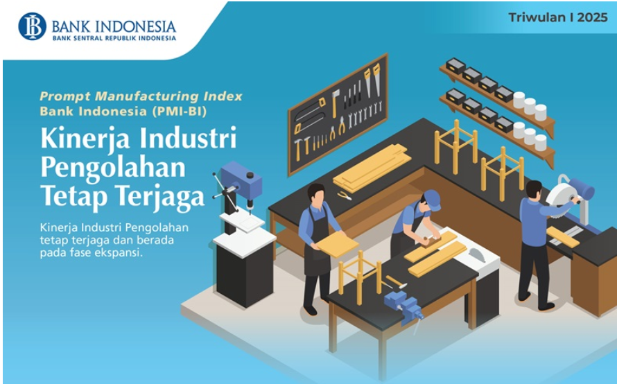Prompt Manufacturing Index – BI Triwulan I 2025: Kinerja Industri Pengolahan Tetap Terjaga
