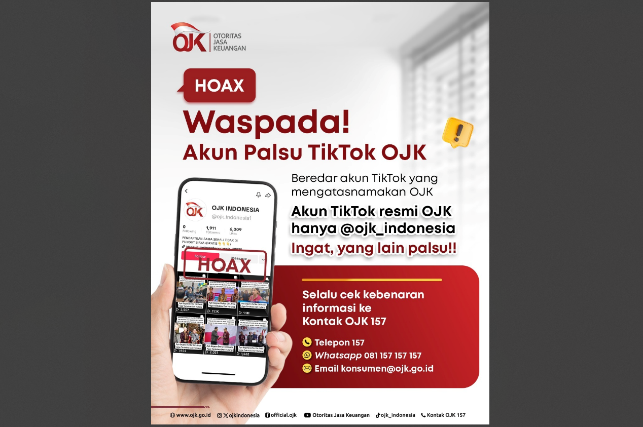 Waspada Penipuan! Akun Palsu TikTok Mengatasnamakan OJK Muncul di Masyarakat