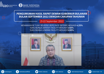 BI 7-Day Reverse Repo Rate Naik 50 bps Jadi 4,25%