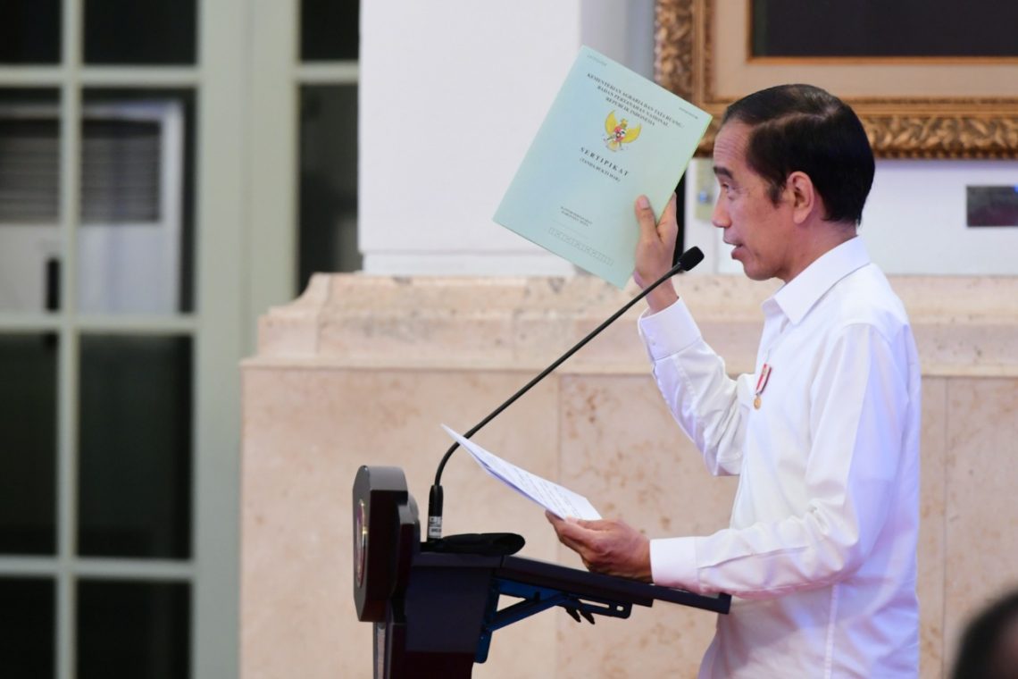 Presiden Serahkan Satu Juta Sertifikat Secara Virtual