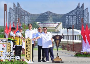 Plaza Seremoni Sumbu Kebangsaan Diresmikan Presiden Joko Widodo