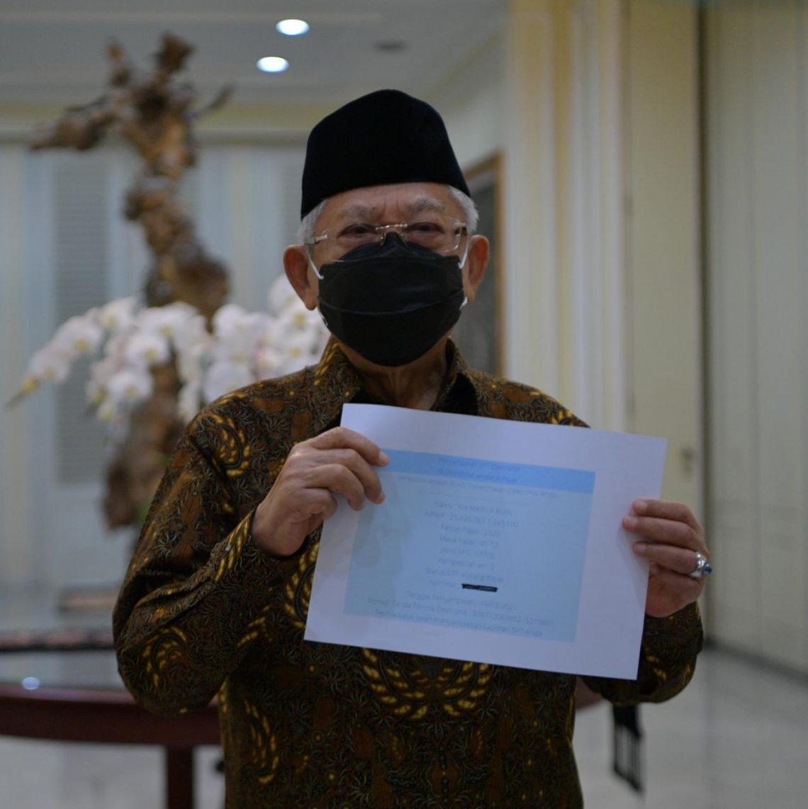 Lapor SPT Tahunan, Wapres Ajak Masyarakat Patuh Pajak