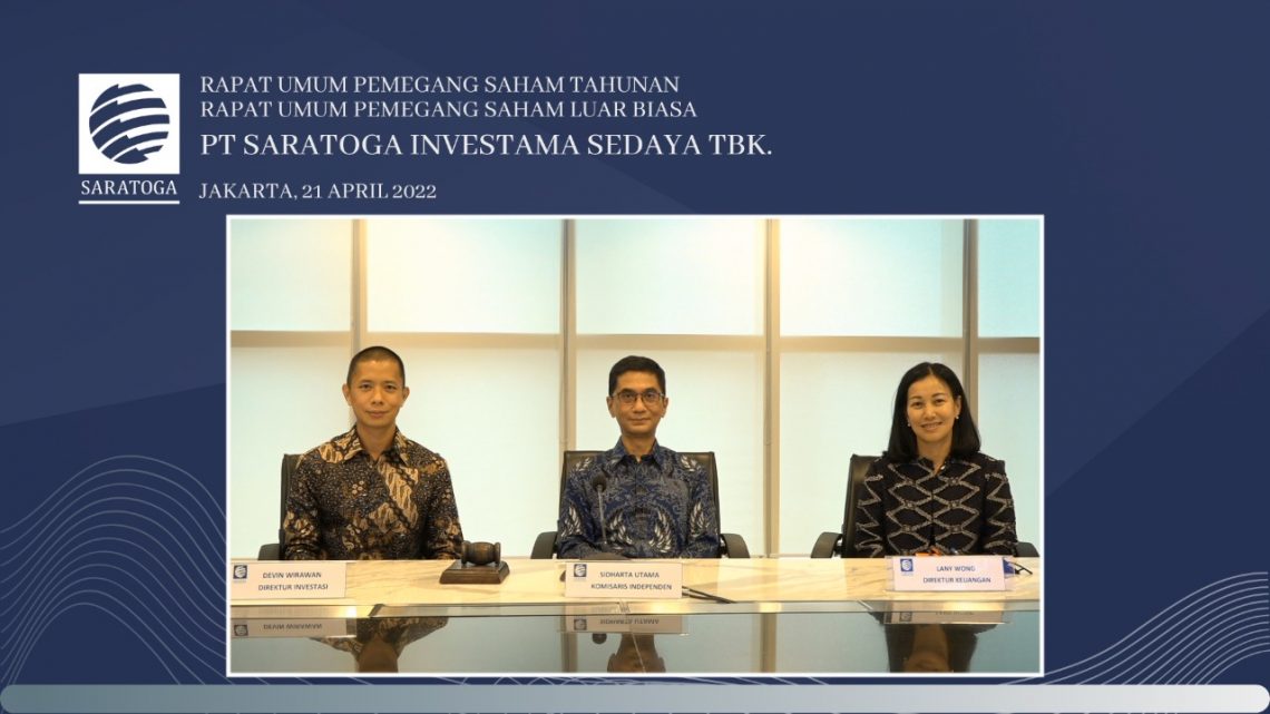 Saratoga Bagi Dividen Rp 814 Miliar dari Laba Tahun 2021