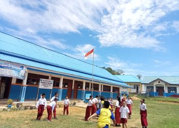 BRI Renovasi SDN 001 Tulin Onsoi di Pelosok Nunukan