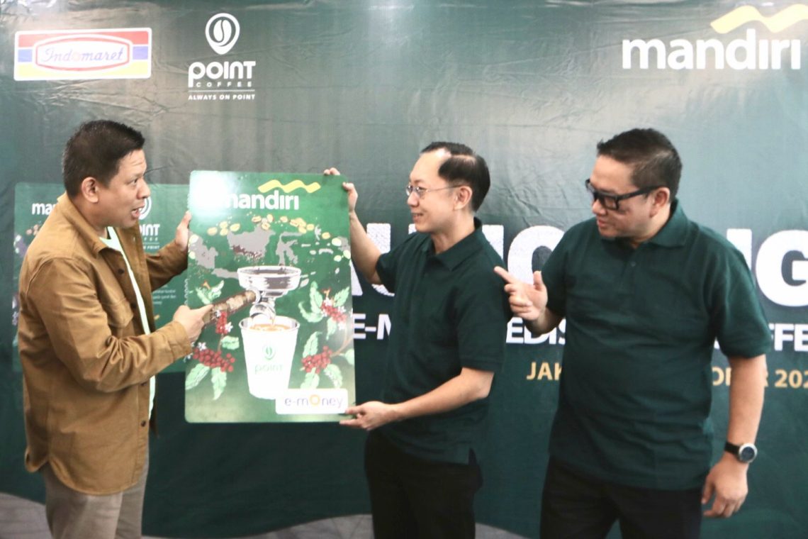 Bank Mandiri dan Indomaret Luncurkan e-Money Point Coffee