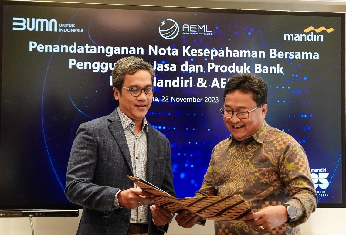 Bank Mandiri Bersinergi dengan AEML, Dorong Ekosistem Kendaraan Listrik