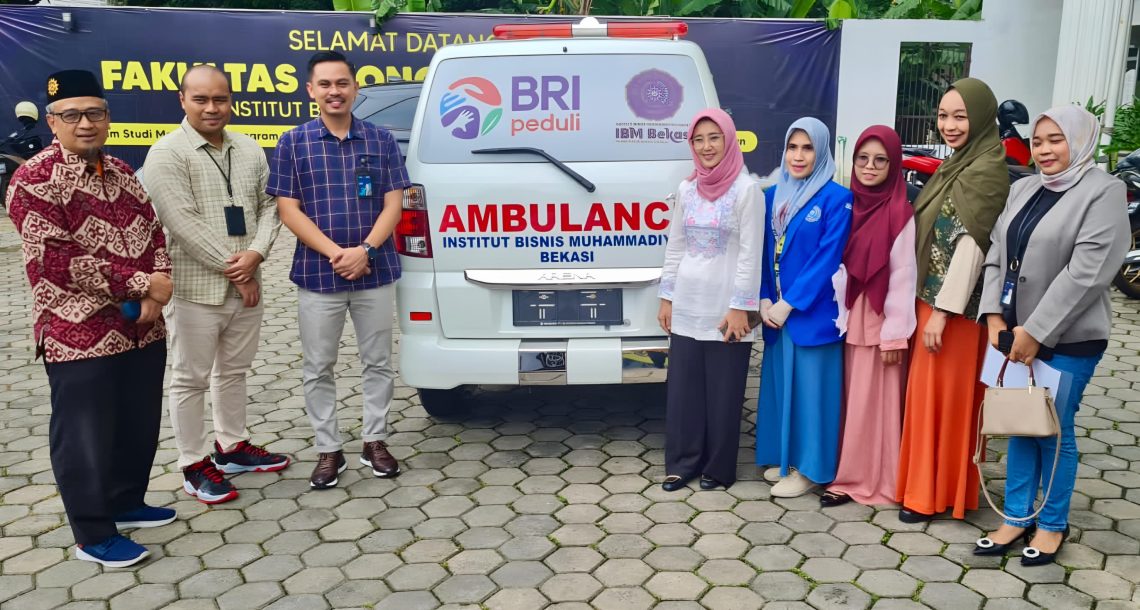 BRI Kanca Tambun Serahkan Bantuan Ambulance untuk Institut Bisnis Muhammadiyah Bekasi