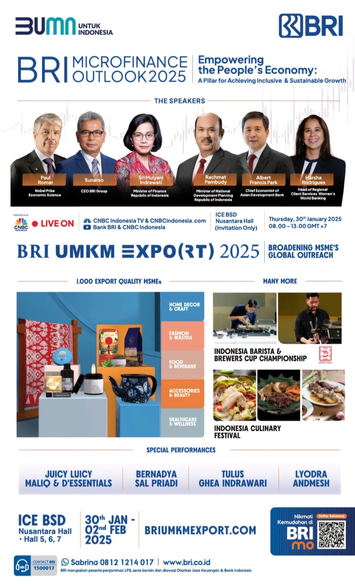 BRI Gelar BRI UMKM EXPO(RT) & Microfinance Outlook 2025 di ICE BSD