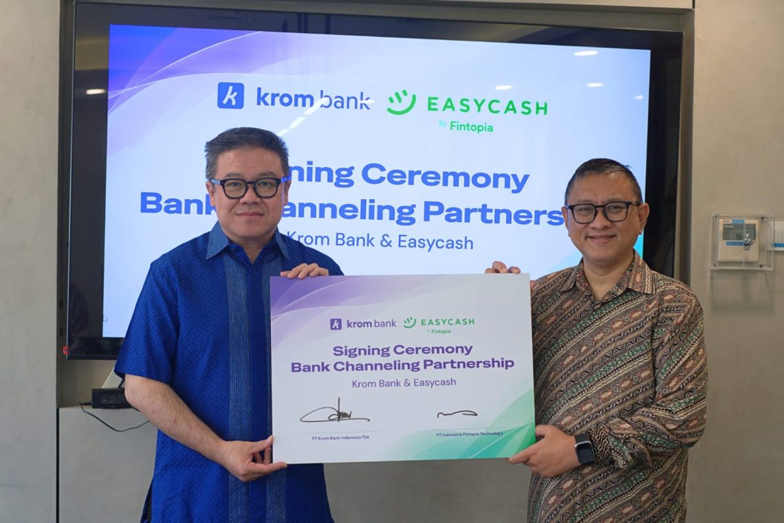 Sinergi Bank Digital dan Pindar, Krom Bank serta Easycash Teken Kerja Sama Channeling