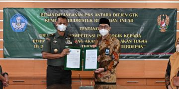 Kemendikbudristek dan TNI AD Perpanjang Kerja Sama Pembelajaran di Daerah 3T