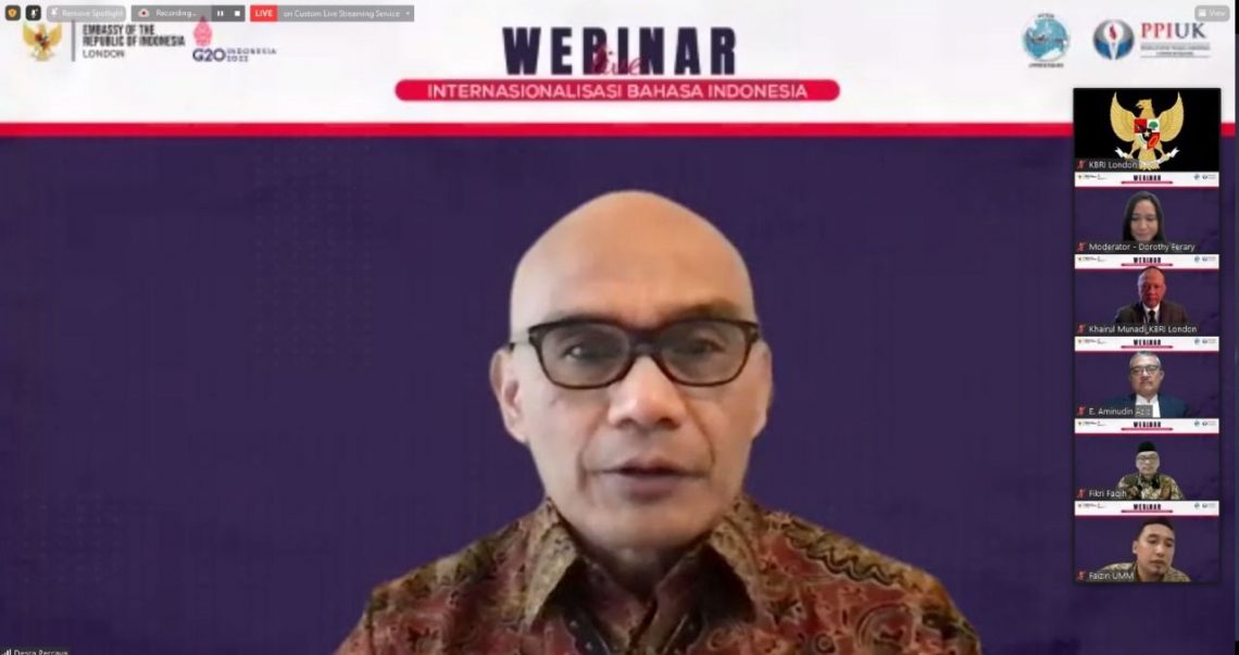 KBRI London Gelar Webminar Perkenalkan Bahasa Indonesia
