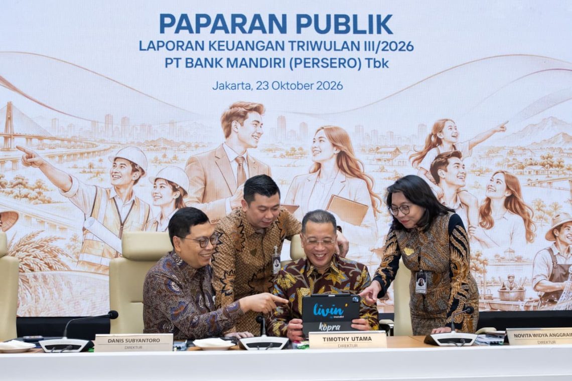 Kredit Tembus Rp1.605 Triliun, Laba Bersih Bank Mandiri Melesat 20,7 Persen di Kuartal III/2026
