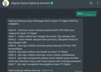 Kominfo Luncurkan Chatbot Whatsapp Percepat Migrasi Siaran Digital