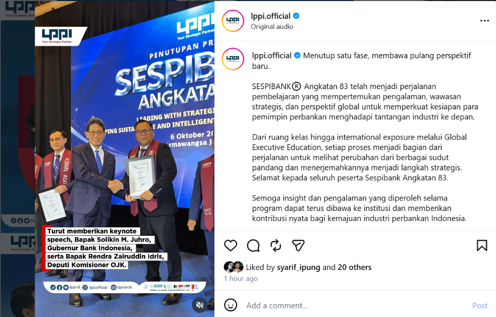 Siapkan 22 Pemimpin Cabang Pembantu: Bank NTT Gandeng LPPI Gelar Pelatihan Manajemen Eksekutif