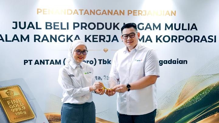 Perkuat Rantai Pasok, Pegadaian dan Antam Jalin Kerja Sama Jual Beli Logam Mulia