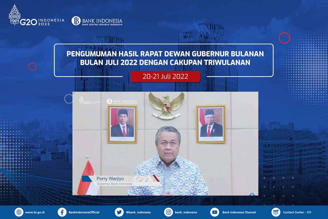 RDG Juli 2022, BI 7-Day Reverse Repo Rate Diputus Tetap 3,50%