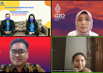 Kemenkeu dan Sekolah Inklusi SNC Global Mandiri Peringati Hari Peduli Autisme Sedunia